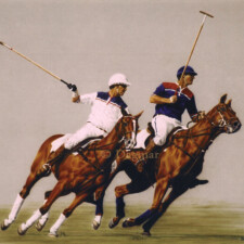 On A Sunday Afternoon Two riders playing polo.
