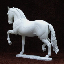 Orgulhoso Sculpture of trotting Lusitano horse.