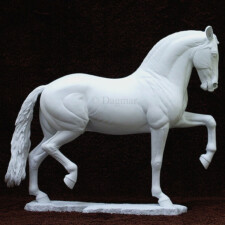 Orgulhoso Sculpture of trotting Lusitano horse.