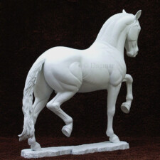 Orgulhoso Sculpture of trotting Lusitano horse.