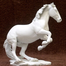 Recoloso Sculpture of Andalusian horse turning to the left.