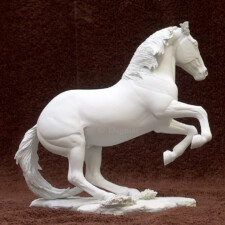 Recoloso Sculpture of Andalusian horse turning to the left.