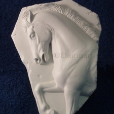 High-Relief Sculpture no. 1 High relief sculpture of prancing horse.